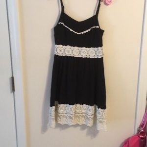 Crochet detailed tank dress